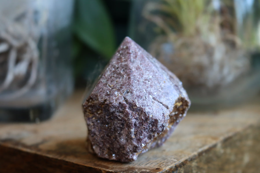 Semi polished lepidolite tower 1 new