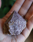 Semi polished lepidolite tower 1 new