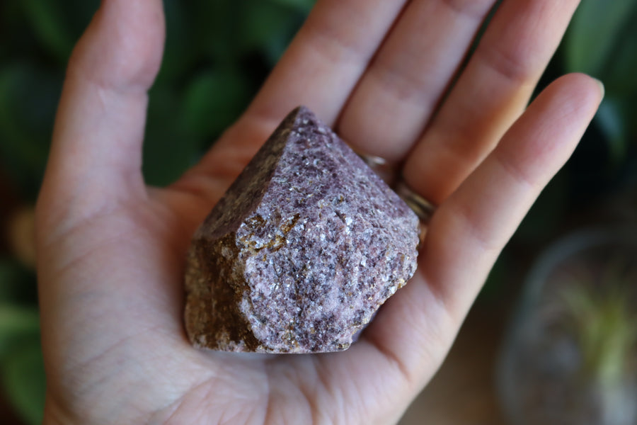 Semi polished lepidolite tower 1 new