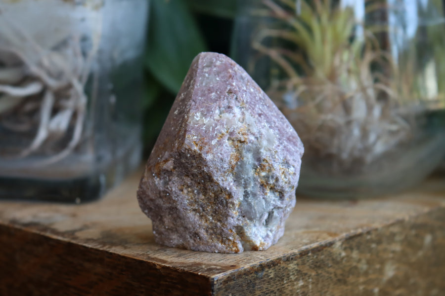 Semi polished lepidolite tower 2 new