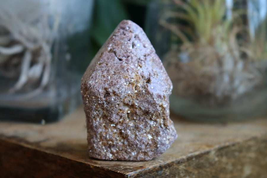 Semi polished lepidolite tower 4 new