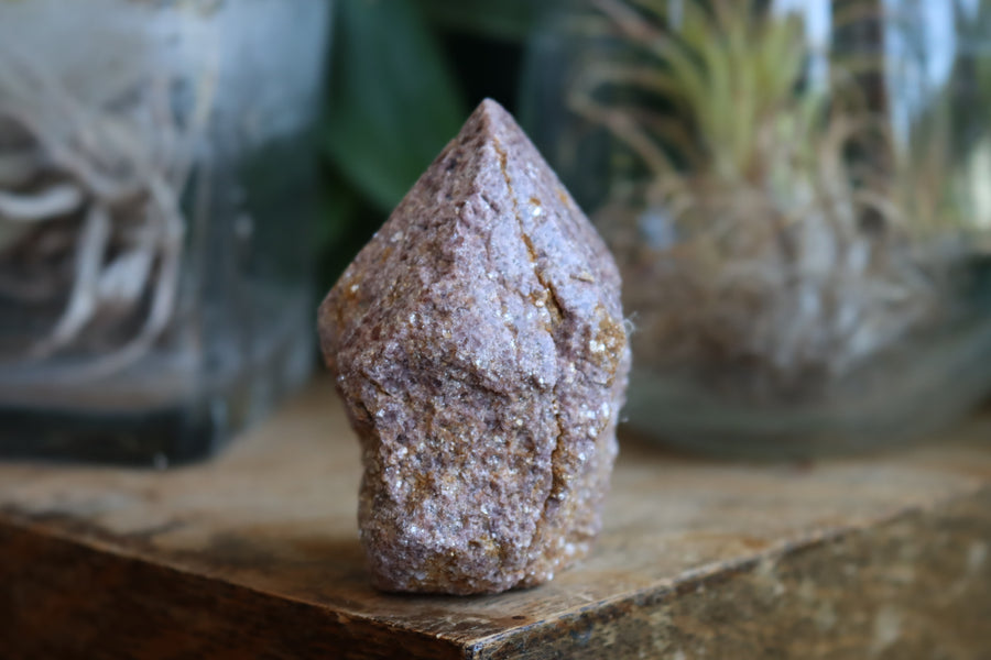 Semi polished lepidolite tower 4 new