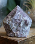 Semi polished lepidolite tower 5 new