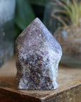 Semi polished lepidolite tower 5 new