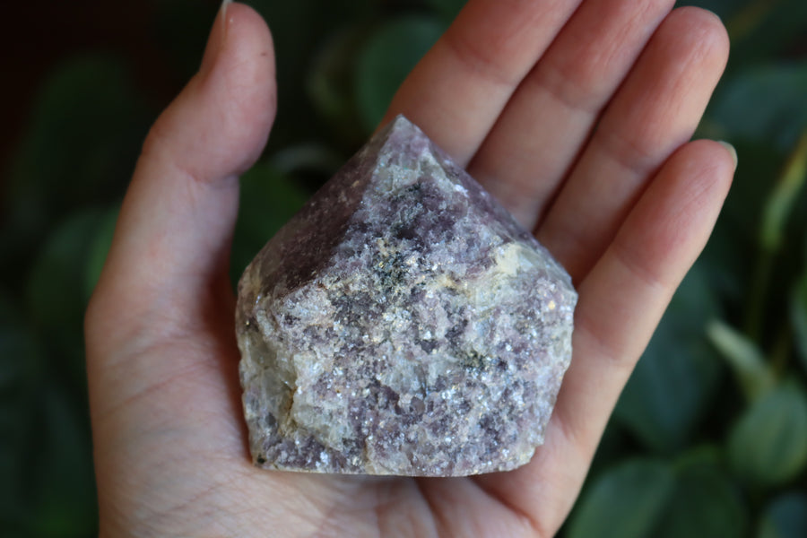 Semi polished lepidolite tower 5 new