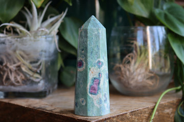 Ruby in fuchsite and kyanite tower 5 new