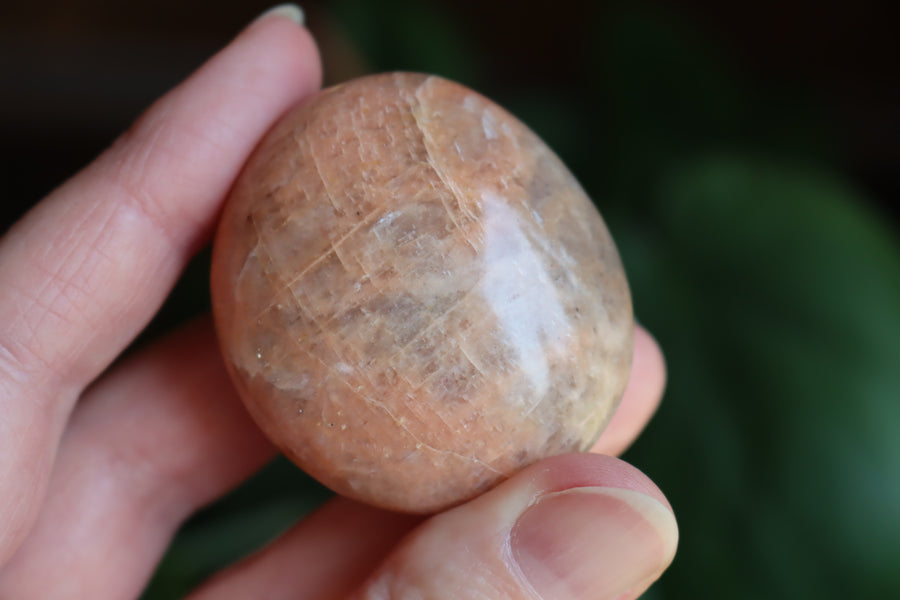 Peach moonstone pocket stone 1 new