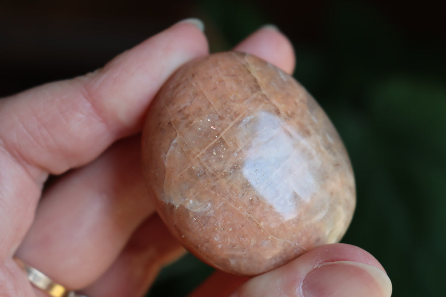 Peach moonstone pocket stone 1 new