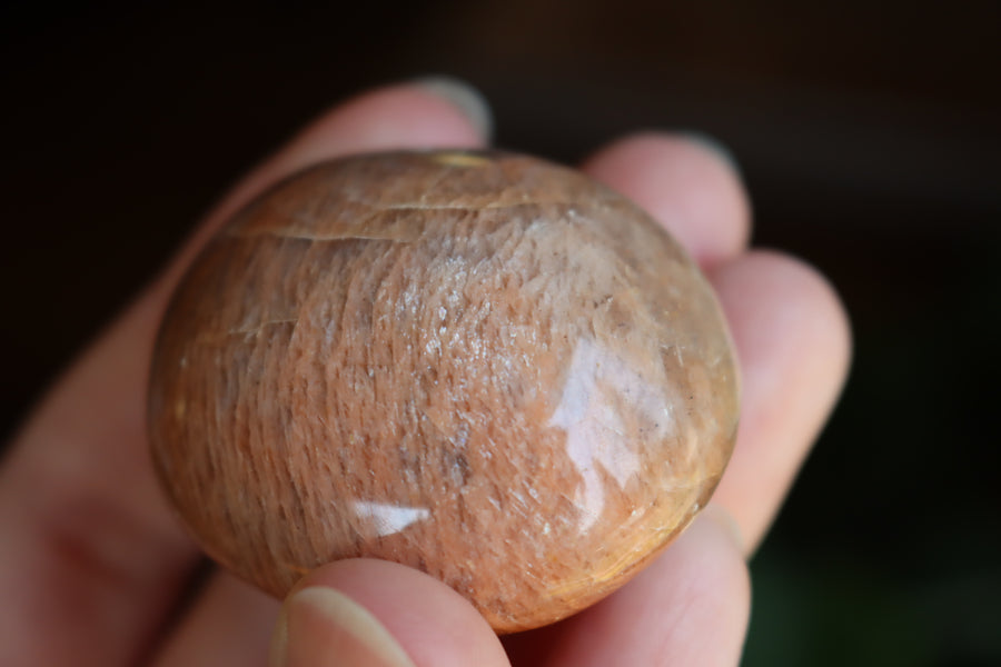 Peach moonstone pocket stone 4 new