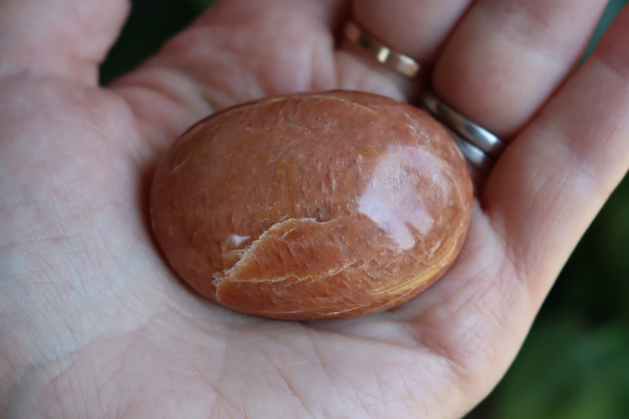 Peach moonstone pocket stone 6 new