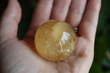 Honey calcite sphere 2 new