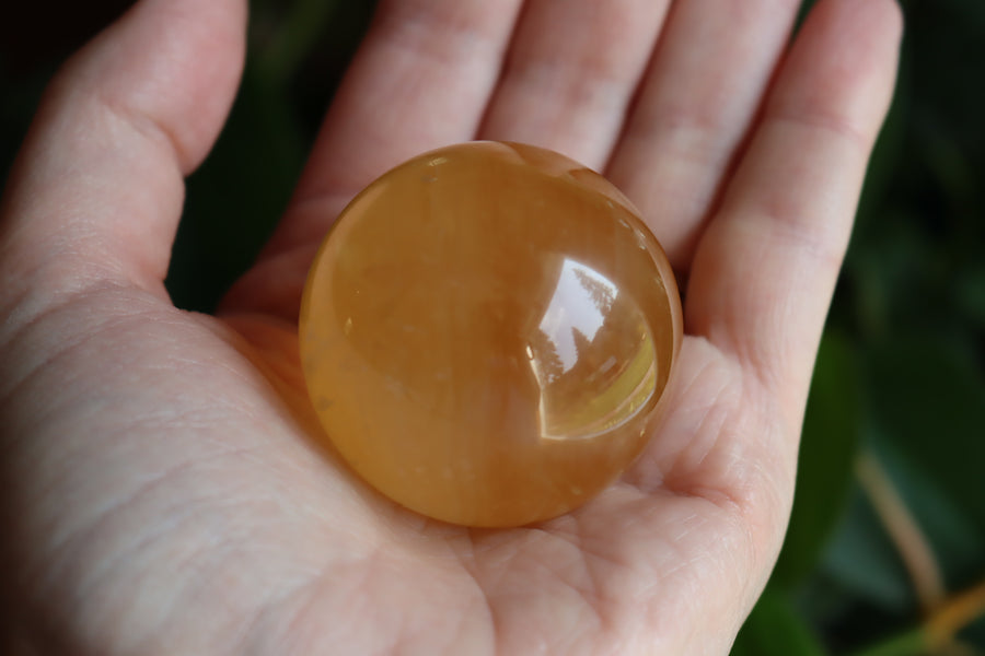 Honey calcite sphere 3 new