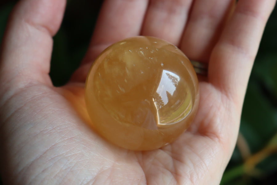 Honey calcite sphere 3 new