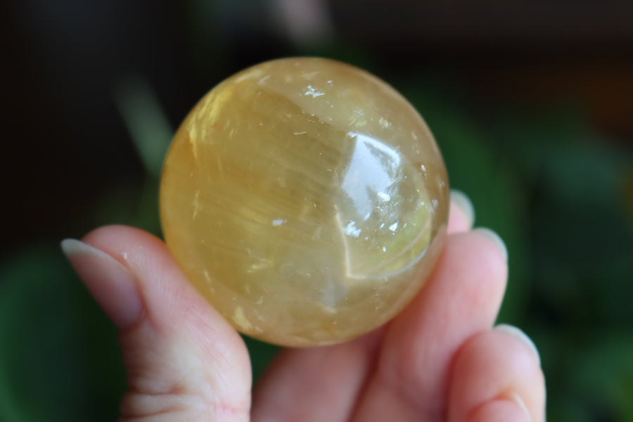 Honey calcite sphere 3 new