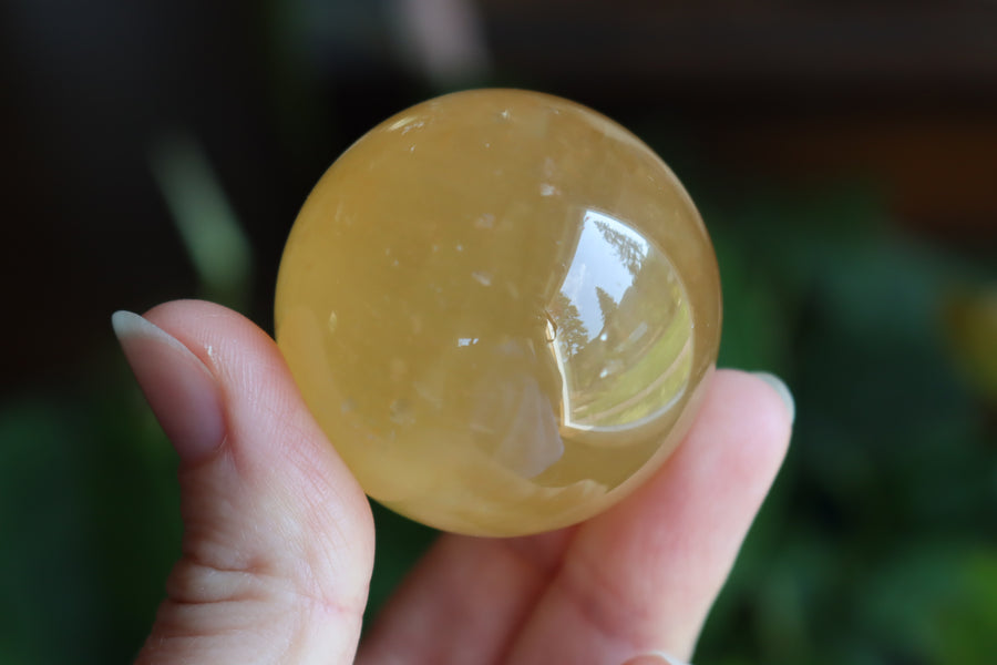 Honey calcite sphere 3 new