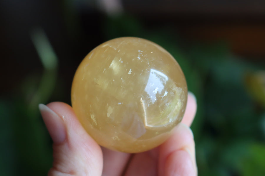 Honey calcite sphere 3 new