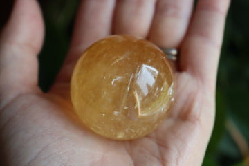 Honey calcite sphere 4 new