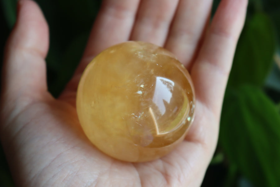 Honey calcite sphere 6 new