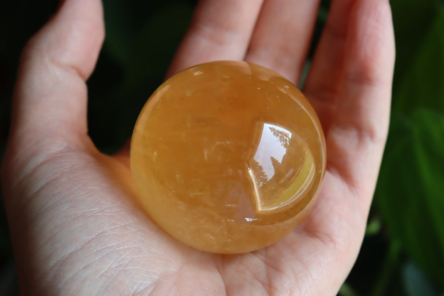 Honey calcite sphere 6 new