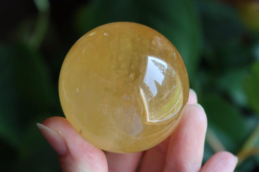 Honey calcite sphere 6 new