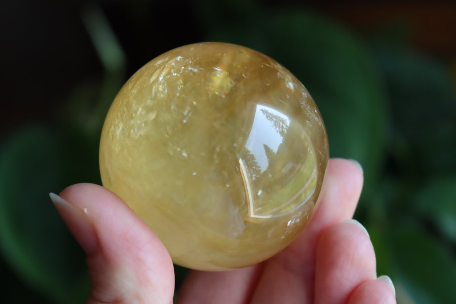 Honey calcite sphere 6 new