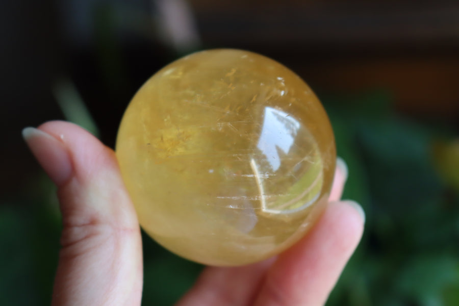 Honey calcite sphere 6 new