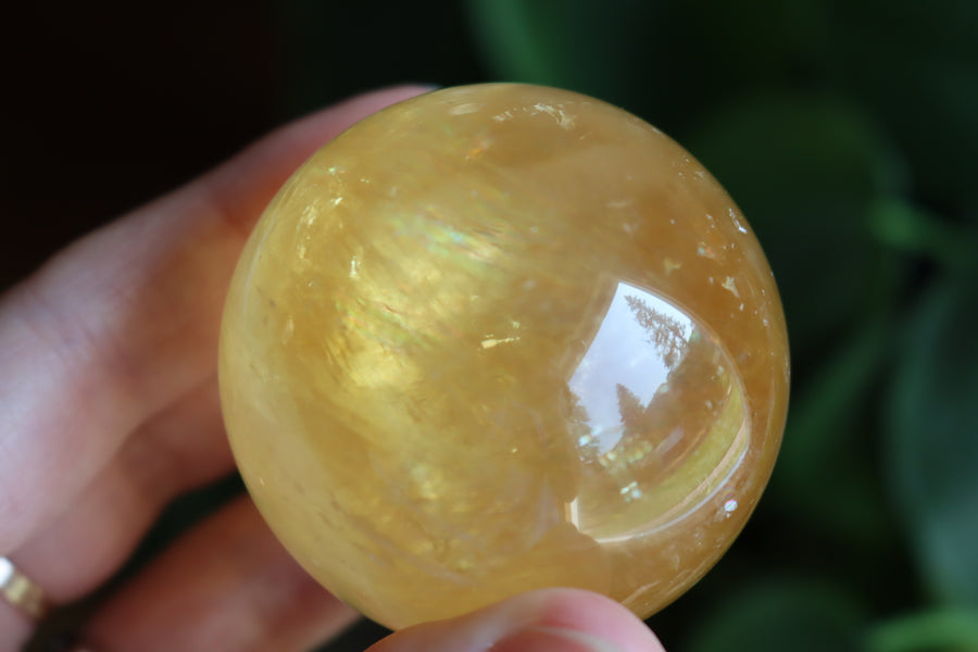 Honey calcite sphere 6 new