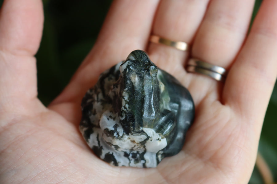 Moss agate frog 1 new